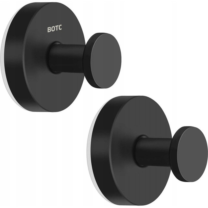 Horgok aljzattal, 2 db, rozsdamentes acél, festés nélkül, fekete, fürdőszobai tartók és kiegészítők