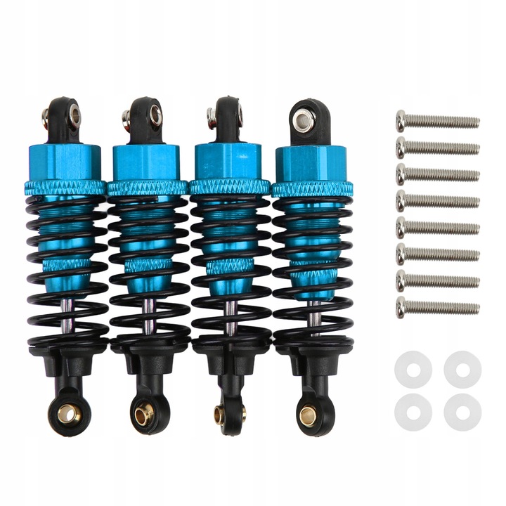 Set 4x Amortizatoare RC pentru TAMIYA TT-01 TT-02 TA05 TL-01 TA03 MF-01X, aluminiu, usor, rezistent la coroziune