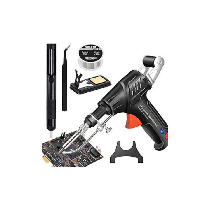 Pistol de lipit 60W, temperatura maxima 896C, design ergonomic, pentru sarma de lipit 0.5-1.2mm