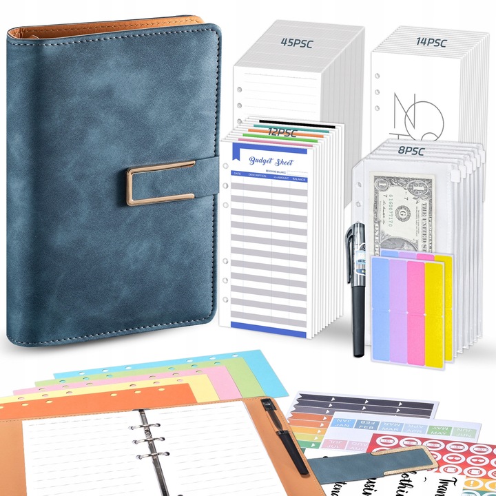 Set Planer Bugetar A6, 12 Cosuri, 12 Foi Bugetare, 19x13x3cm, Multicolor