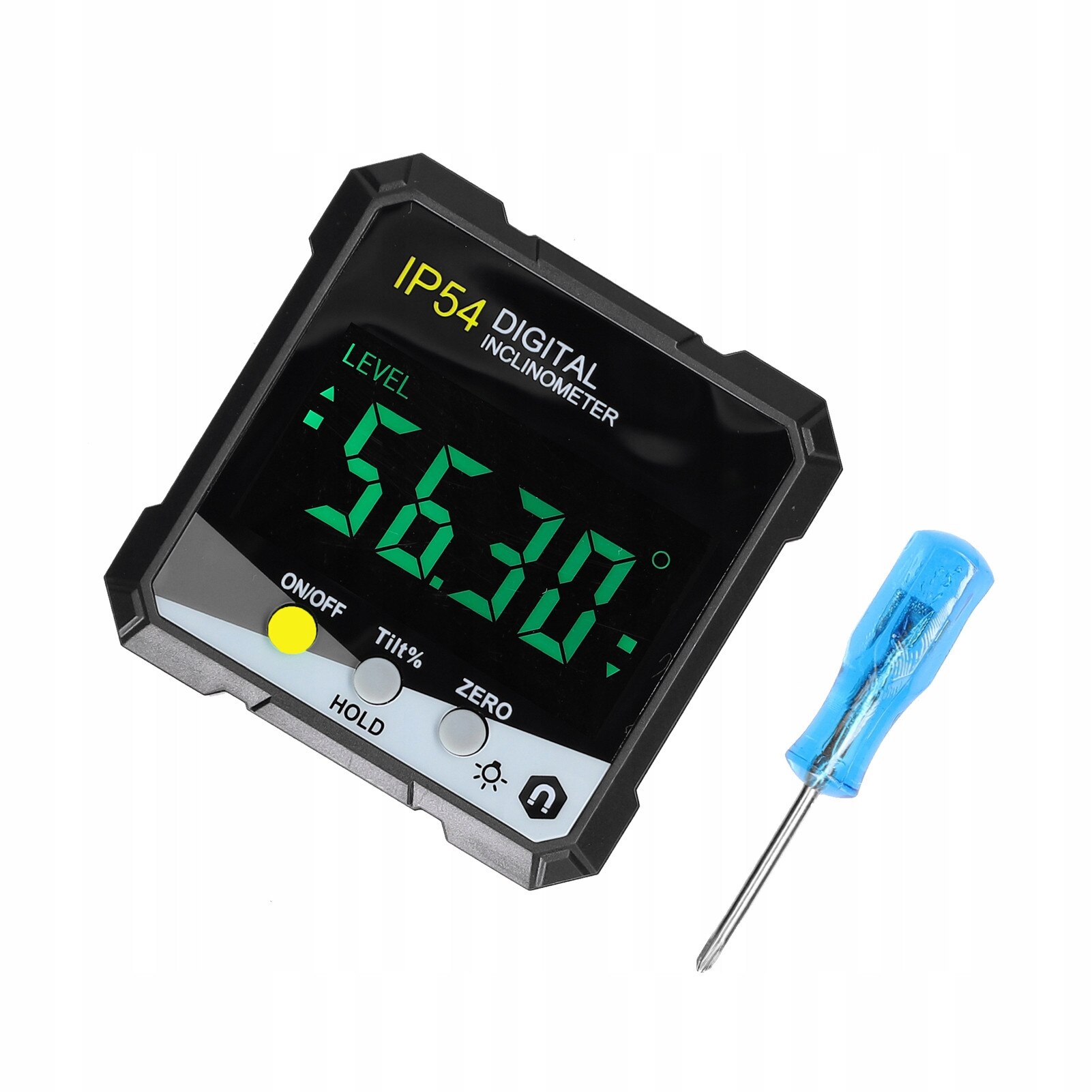 Digital inclinometer 4*90, IP54, with magnetic base, small dimensions ...