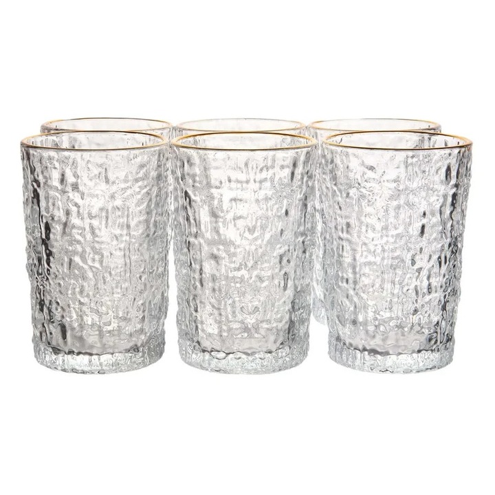 Set 6 pahare cocktailuri transparent, sticlă, 250 ml