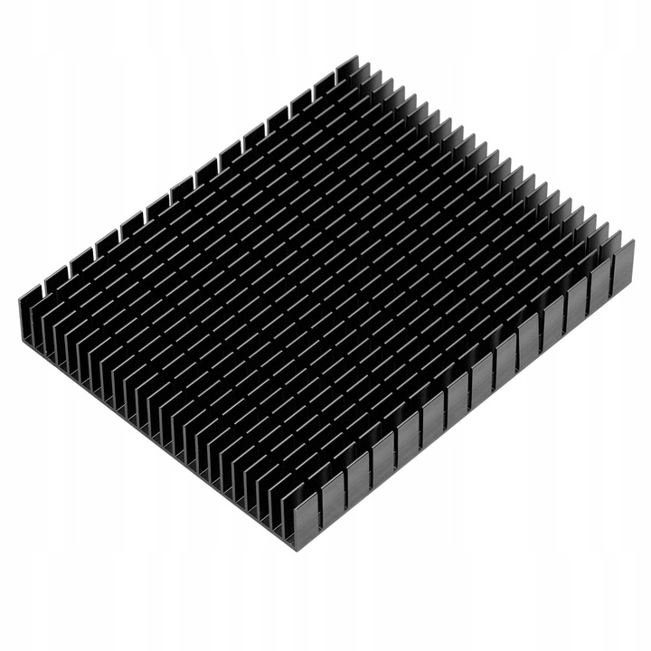 Radiator aluminiu 150x120x20mm, negru, pentru procesor si amplificator de putere, set 1 buc.