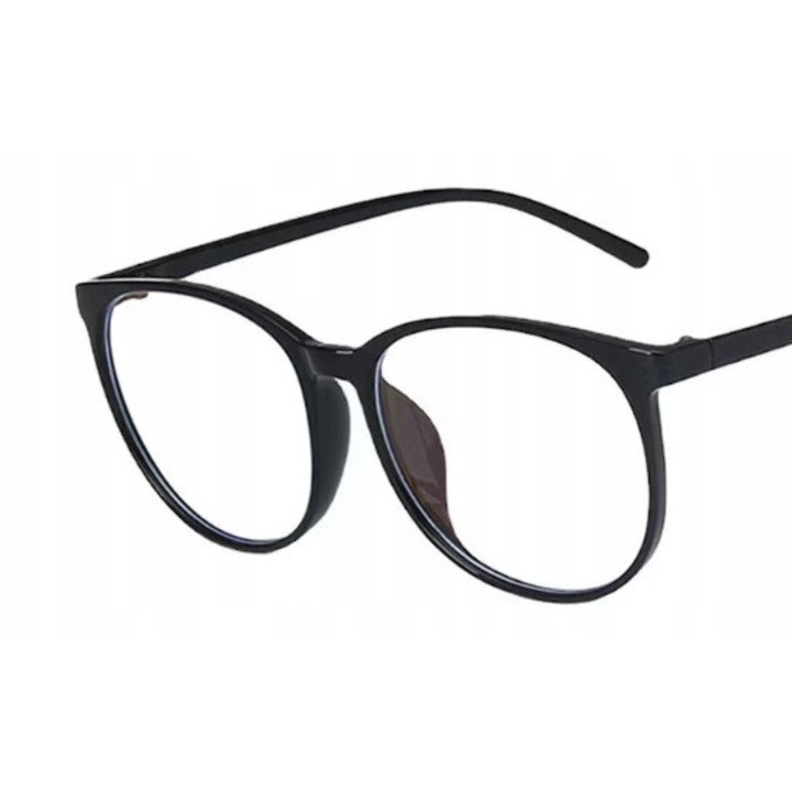 Ochelari de vedere blocare lumina albastra, design modern, set cu etui si servetel, multicolor