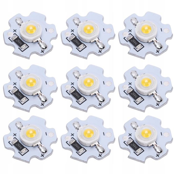 25 db LED chip készlet 5V 200lm 3W, Meleg fehér