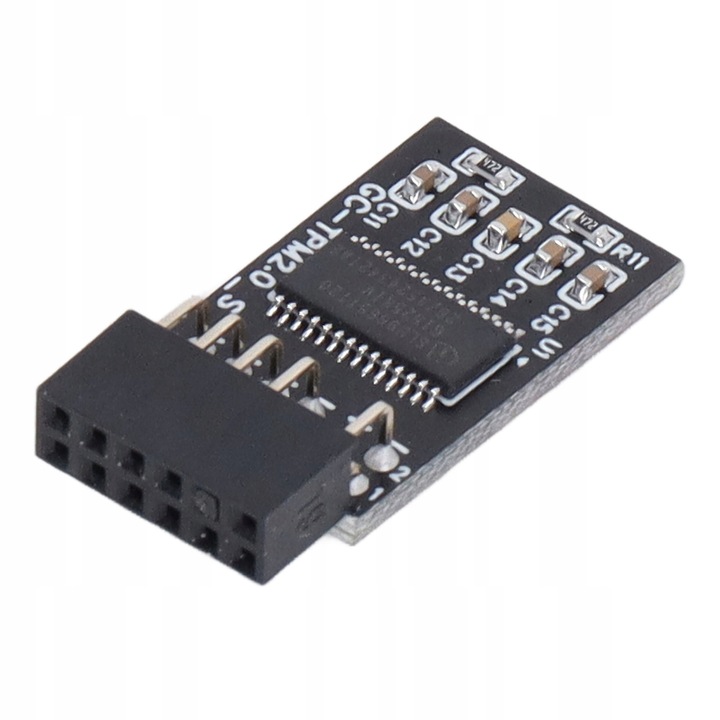 TPM 2.0 modul, 12 tűs, fekete, 14x27mm