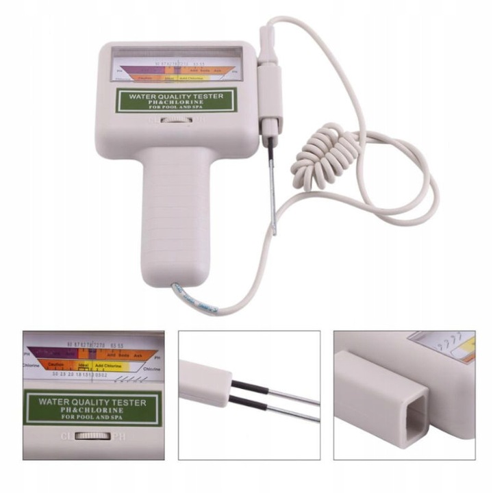 Aptel pH és klórmérő, 5,5-9,0 pH, 0,2-3,0 mg/l Cl2, fehér, 17x11,5x3cm