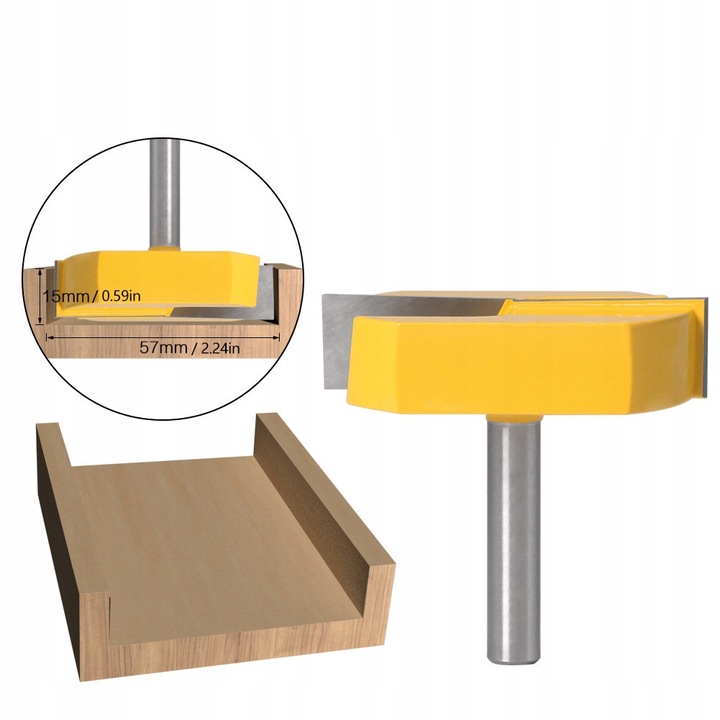 Frez pentru planare, 8mm, YG6, 57x40x15mm, 180g