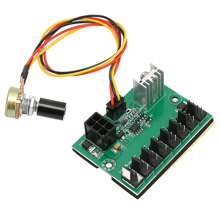 VENTILÁTOR SEBESSÉGSZABÁLYZÓ PWM VEZÉRLŐ 1-TŐL 8-IG 6PIN 12V