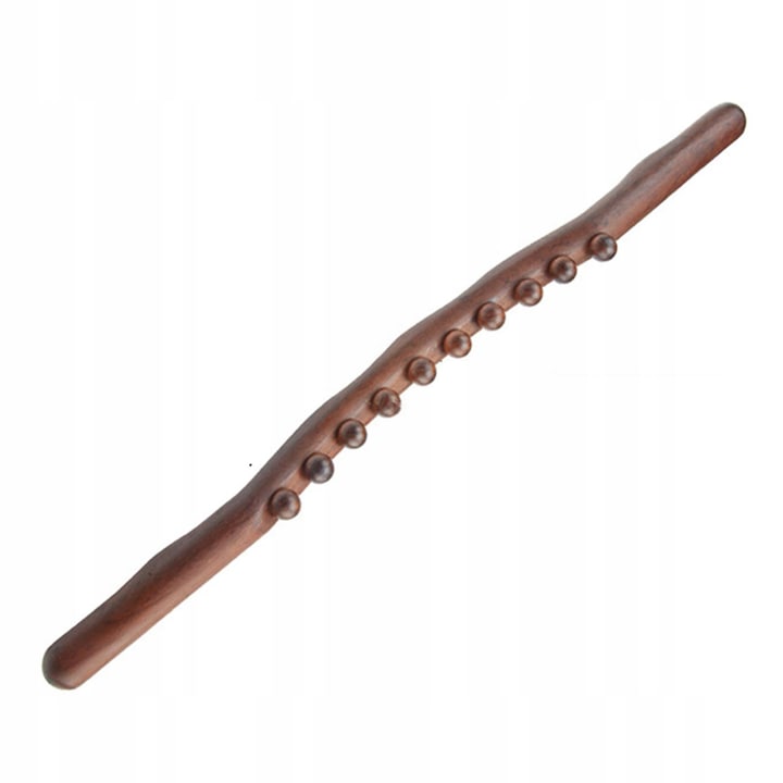 Instrument de masaj Gua Sha din lemn, 60cm, pentru relaxare, set de unica folosinta
