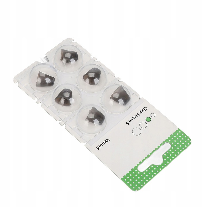 Set 6 accesorii din silicon, antistatic, negru, pentru aparate auditive