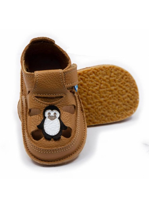 Детски обувки Dodo Shoes Врабче, естествена кожа, гъвкава подметка, сребристи, 20, Карамел