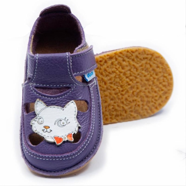 Детски обувки Dodo Shoes Unicorn, естествена кожа орхидея, гъвкава подметка, Размер 20, Виолетов