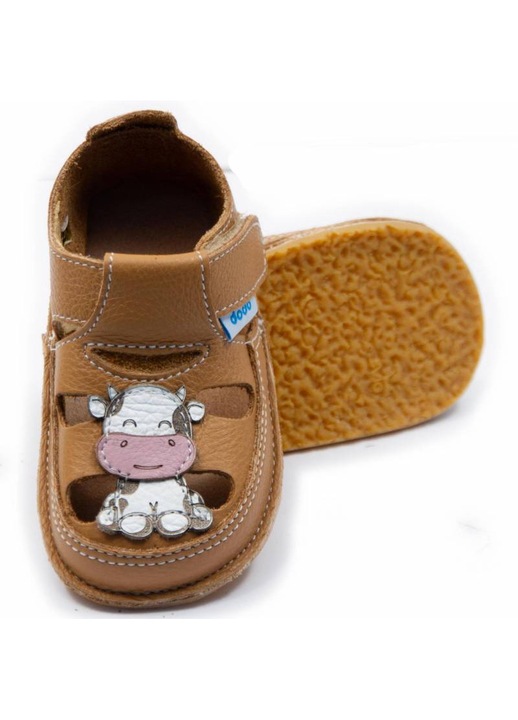 Детски обувки, Dodo Shoes, Unicorn Cameo, мека кожа, гъвкава подметка, пудра розов, 18, Карамел