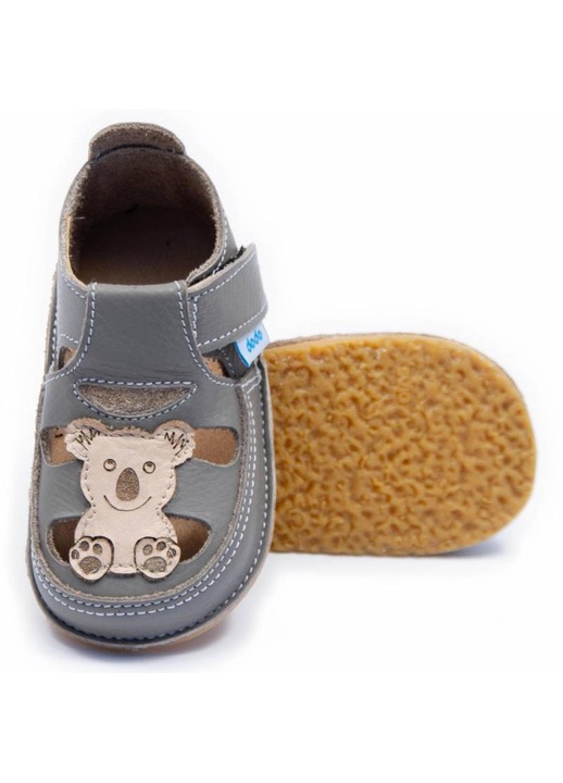 Детски обувки Dodo Shoes Starfish, естествена кожа, гъвкава подметка, тъмнорозов, 23, Кафе лате