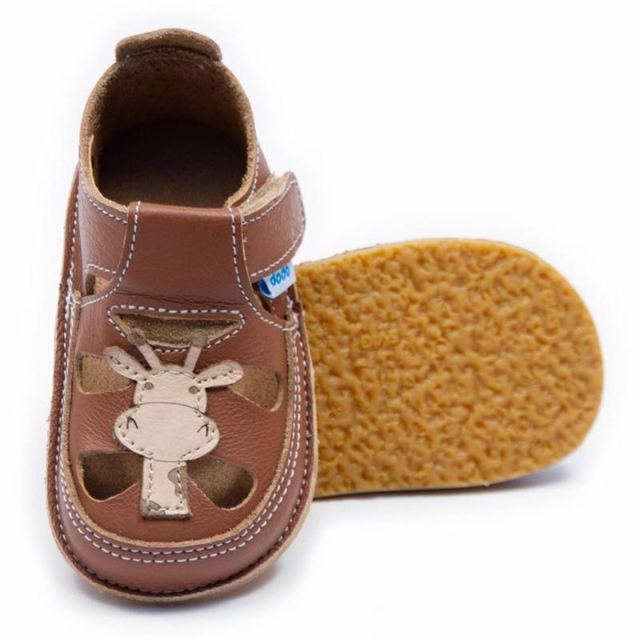 Детски обувки Dodo Shoes Smokey, естествена кожа, гъвкава подметка, Камел