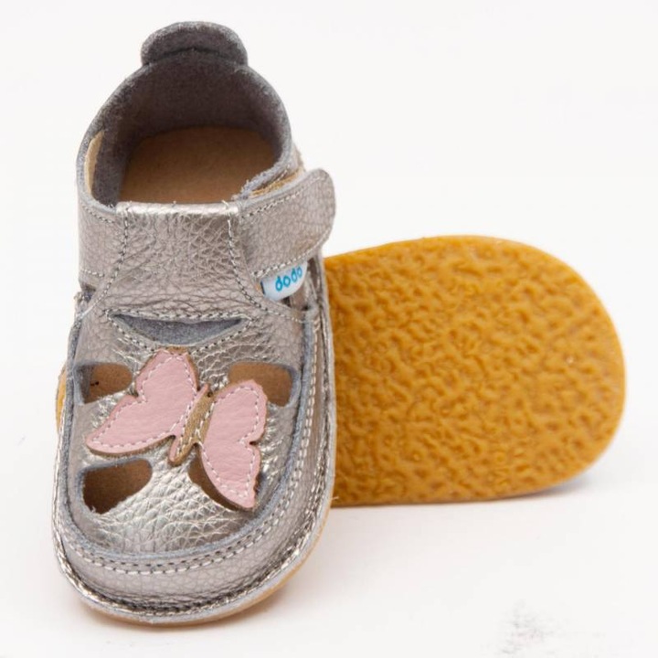 Детски боси обувки Dodo Shoes Smokey, Сребрист