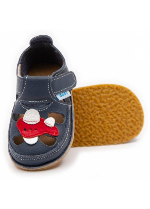 Детски обувки Dodo Shoes, камел, естествена кожа, гъвкава подметка, 19, Камел