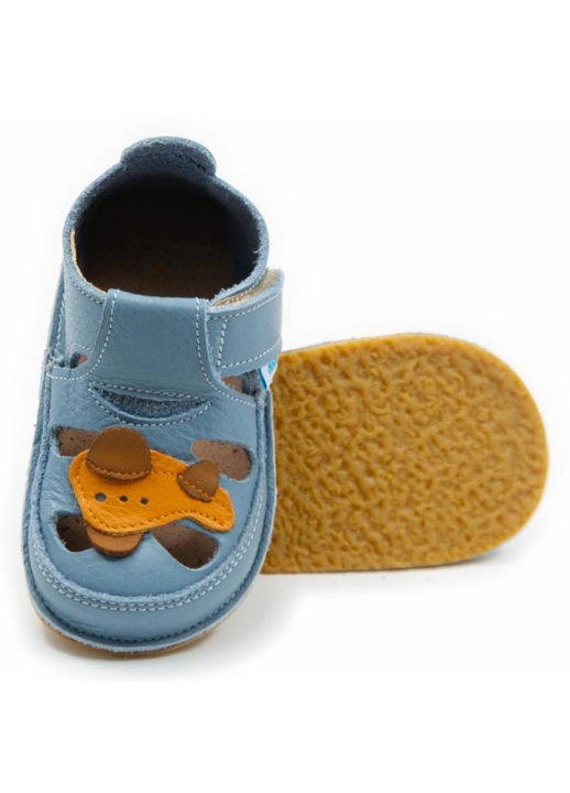 Dodo Shoes gyerekcipo, Puppy modell, termeszetes bor, rugalmas talp, Babakék