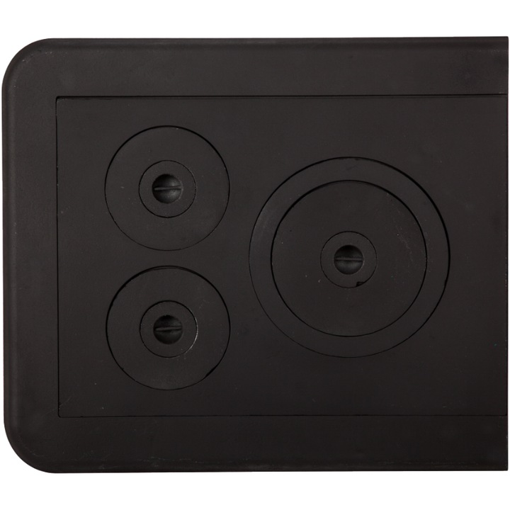 ÖNTÖTTVAS FŐZŐLAP KERETTEL ÉS HÁROM ÉGŐVEL 610 mm H x 530 mm Sz