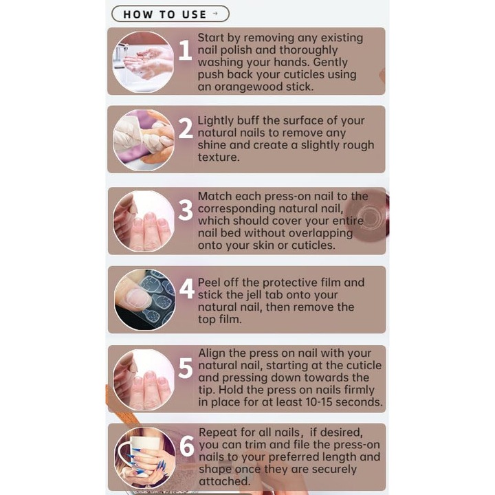 Set 2 pachete unghii false presate, lungime medie, alb perlat, unghii acrilice glossy, 48 bucati