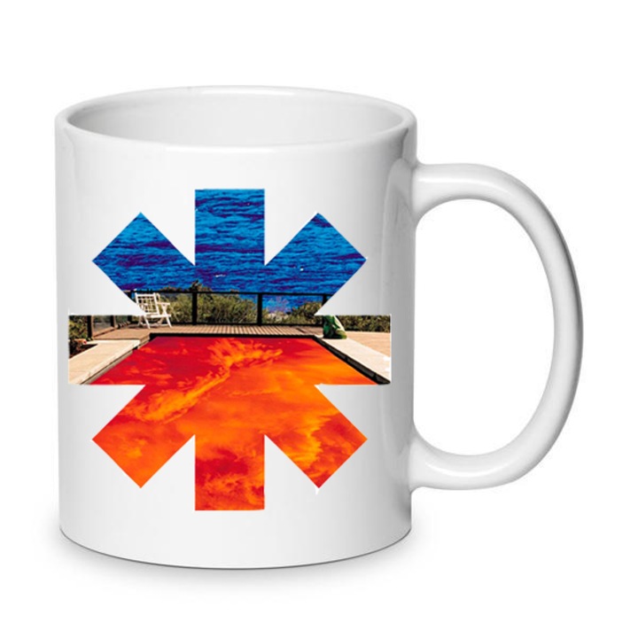 Cana ceramica Red Hot Chili Peppers No2 330ml, design modern, rezistent la spalare in masina, capacitate ideala pentru bauturi calde