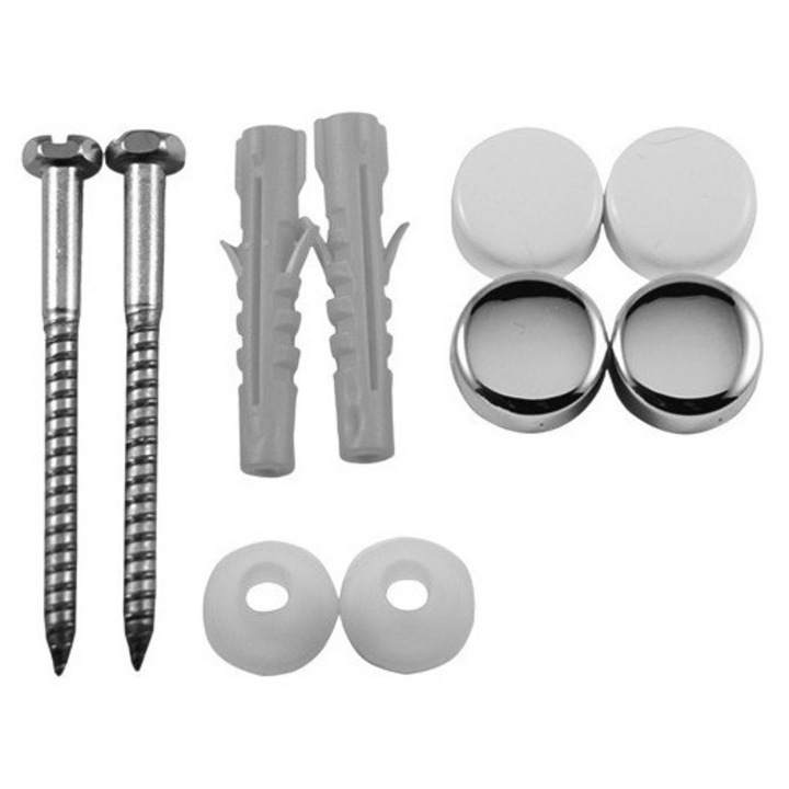 Element montaj bideu/WC Duravit, otel, alb, set