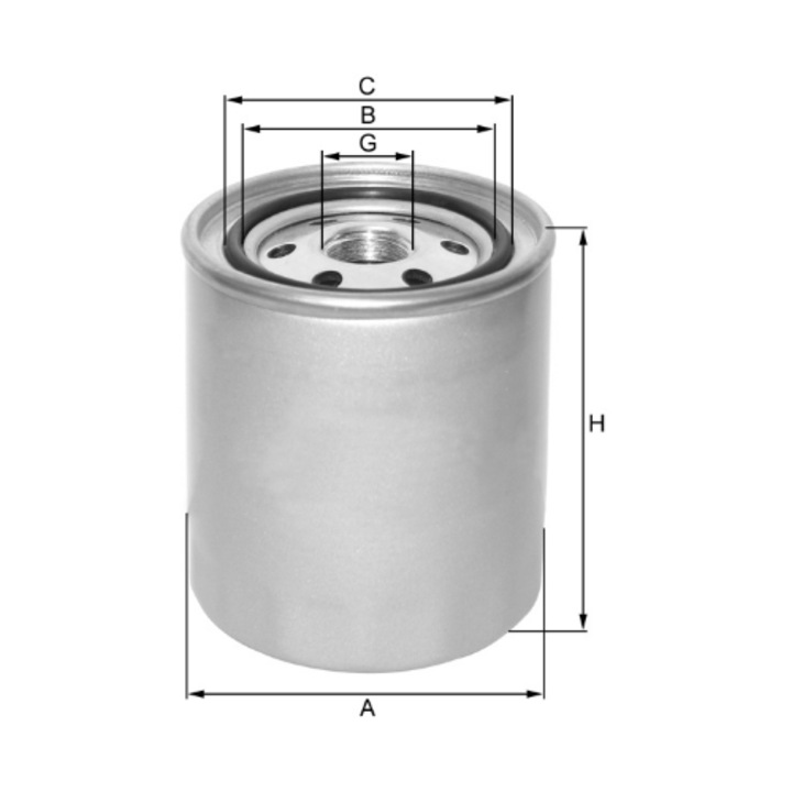 Filtru combustibil, Fil Filter, AUG-ZP 598F, 500 Series Mk 4, Ranger Mk 3, Isuzu Elf, Kubota Series-M