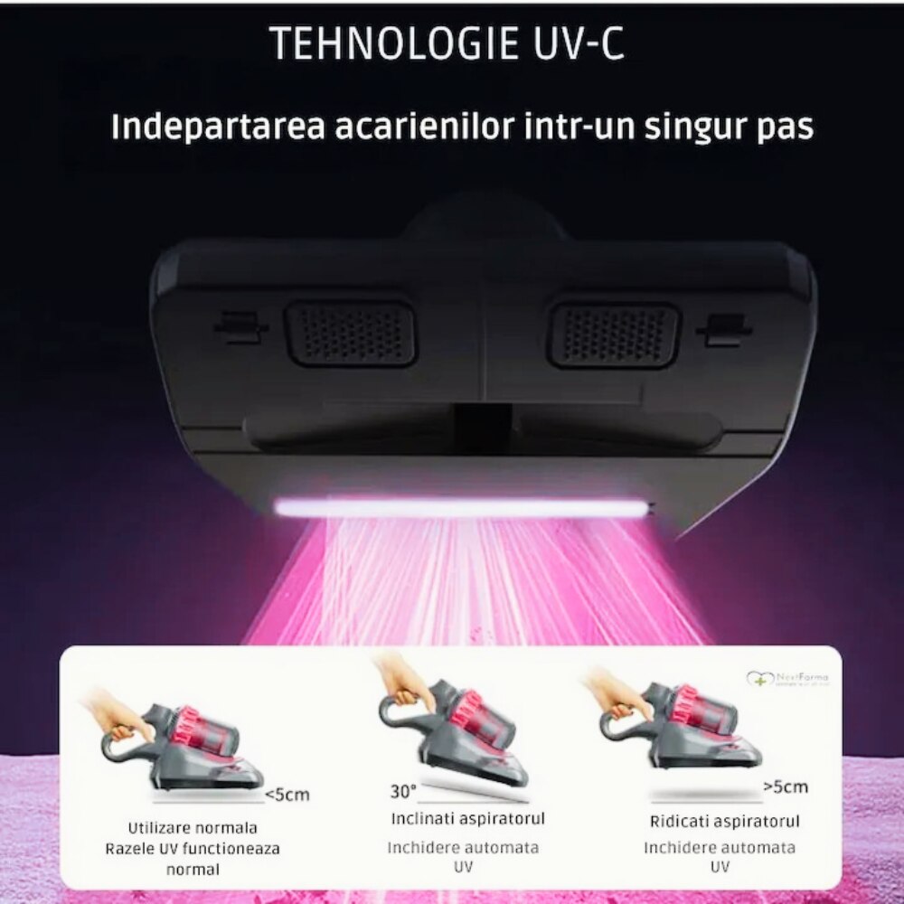 Aspirator Vertical Blasko 4 in 1 fara Fir, 10.000Pa, Sterilizare UV, HEPA, Autonomie 120 min – Curatenie Profesionala Acasa