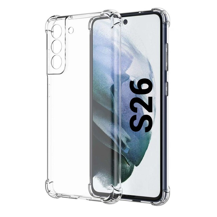 Husa de silicon antisoc pentru Samsung S26 Transparent