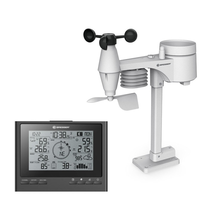 Statie meteo 7 in 1 Bresser ClimateScout 7003100CM3000, negru