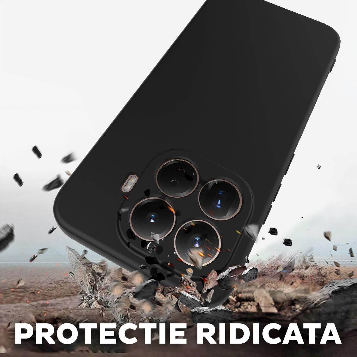 Husa pentru Realme 16 Pro Plus Daden® Silicon SoftFlex, Ultra Slim, Protectie sporita, Interior de microfibra, Negru