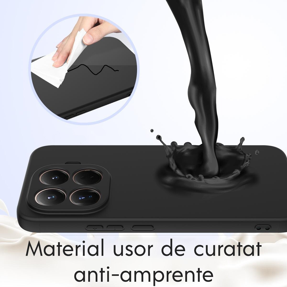 Husa pentru Realme 16 Pro Plus Daden® Silicon SoftFlex, Ultra Slim, Protectie sporita, Interior de microfibra, Negru