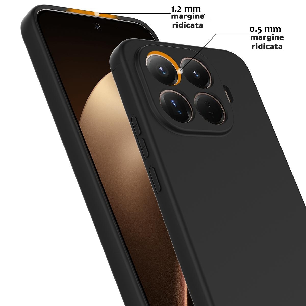 Husa pentru Realme 16 Pro Plus Daden® Silicon SoftFlex, Ultra Slim, Protectie sporita, Interior de microfibra, Negru