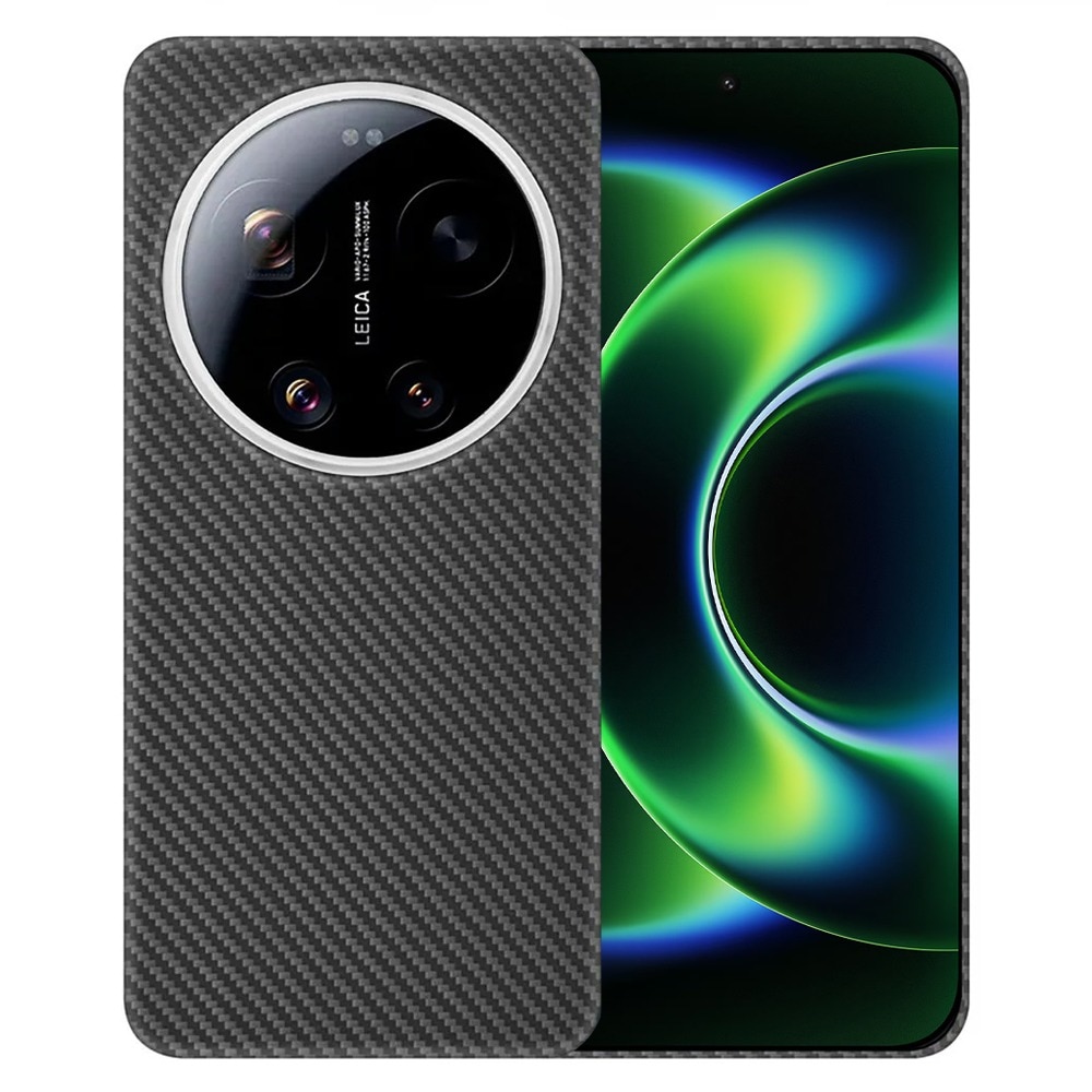 Husa pentru Xiaomi 17 Ultra DaDen din fibra de Kevlar, MagSafe Integrat, Protectie antisoc, Design slim, Negru