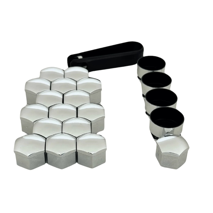 Prezoane Roti Set 20 Capace Prezoane Roti 17mm + Unealta, Argintiu - eMAG.ro