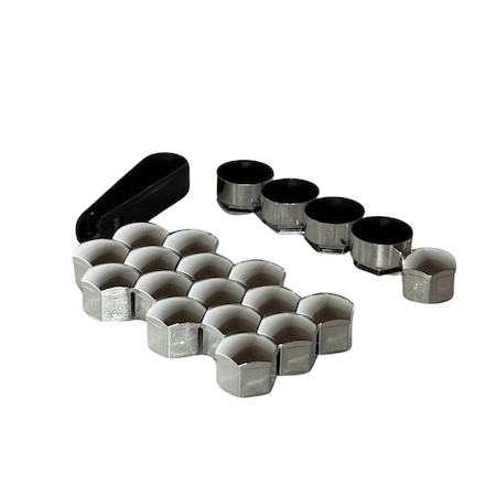 Prezoane Roti Set 20 Capace Prezoane Roti 17mm + Unealta, Argintiu - eMAG.ro