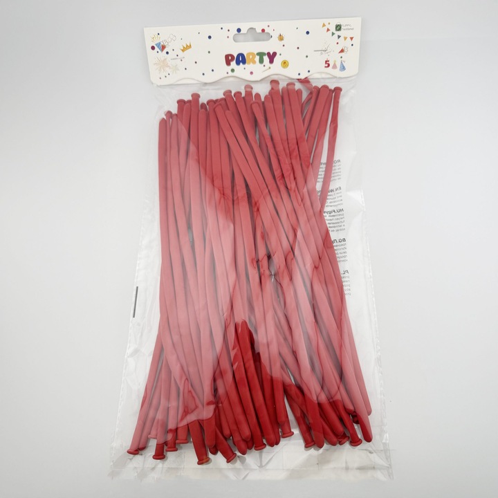 Produs premium - Baloane de Modelaj, Southern Sky, Set 50 bucati, Model Standard, din Latex, 30 x 1.5 cm, 1.8 g per unitate, pana la 150 cm, Rosu