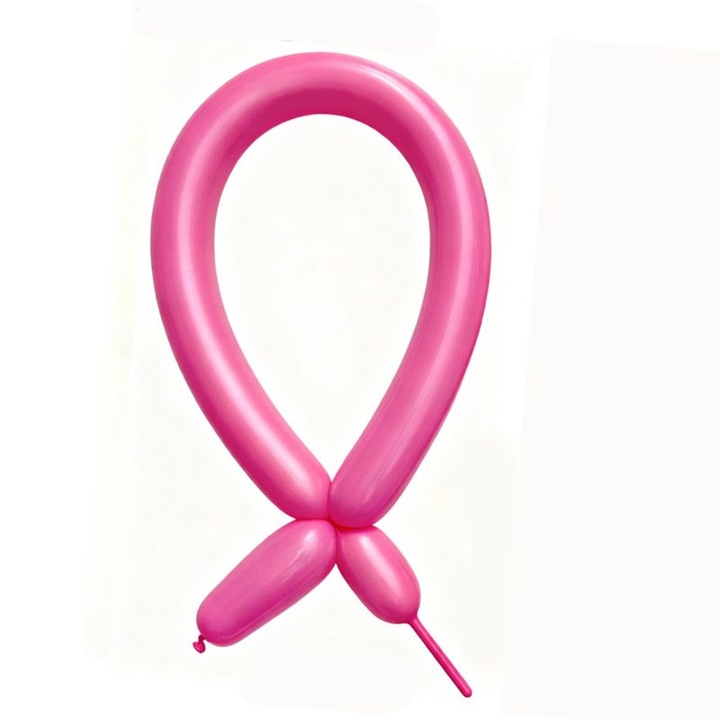 Baloane de Modelaj, Flippy, Set 50 bucati, Model Standard, din Latex, 30 x 1.5 cm, 1.8 g per unitate, pana la 150 cm, Fucsia