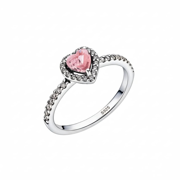 Inel, Diora, Pink Heart, roz, marime 9