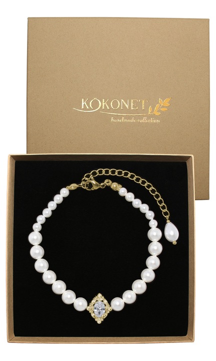 Bratara cu perle, aplicatie perle VINTAGE, lucrata manual, NUNTA, Bratara cu cu perle nunta