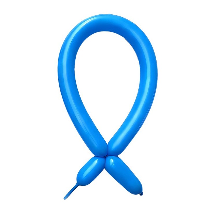 Baloane de Modelaj, Flippy, Set 50 bucati, Model Standard, din Latex, 30 x 1.5 cm, 1.8 g per unitate, pana la 150 cm, Albastru