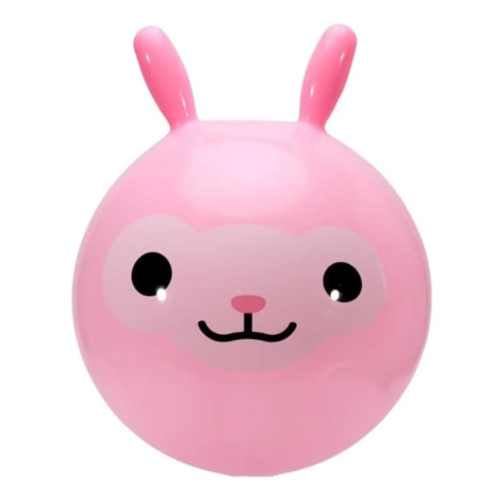 Minge de sărit cu mânere, MASHASHOP, roz, 45 cm, pentru fete, vârstă 3 ani+