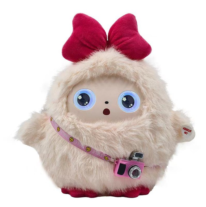 Jucarie Plus Inteligenta AI cu Voce in Limba Romana, Ochi LED, Recunoastere Emotii, GPT-4o Mini, Interactiva pentru Copii si Adulti, Control din Aplicatie Tuya, 30 cm