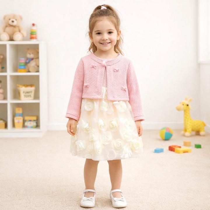 Set 2 Piese Fetite Roz Maia