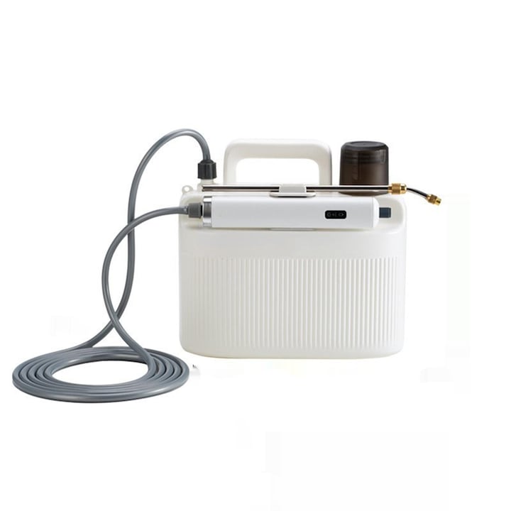 Pulverizator electric, Aiorber, 5 litri, pulverizator pentru gradinarit, potrivit pentru udarea florilor si pulverizarea pesticidelor, set standard + tub de prelungire de 3 metri, alb