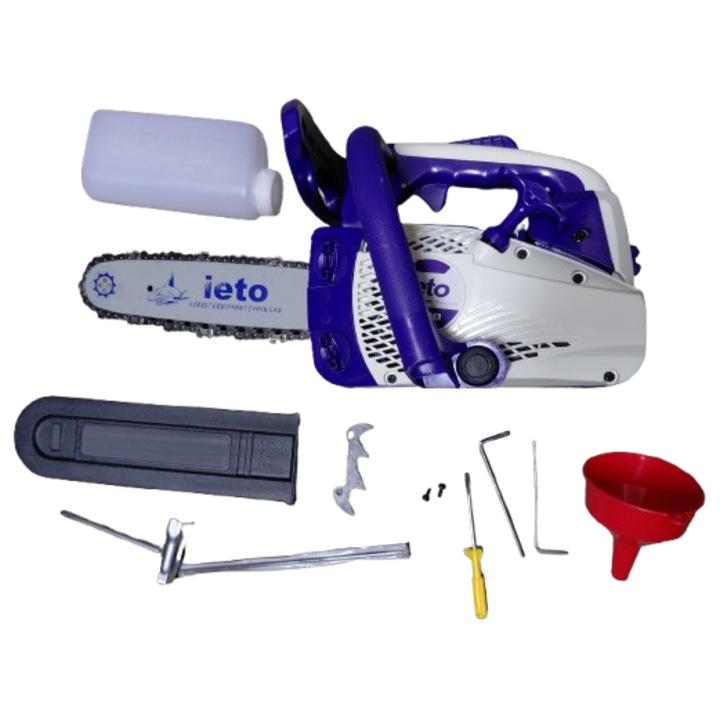 Drujbă pe benzină 12", Ieto, 2 timpi, albastră