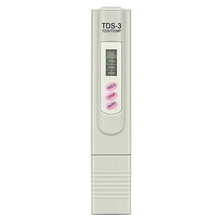 TDS digitális vízelemző, IPSTYLE, 0-9999 ppm mérés, méretek 155x31x23mm, elemes tápellátás