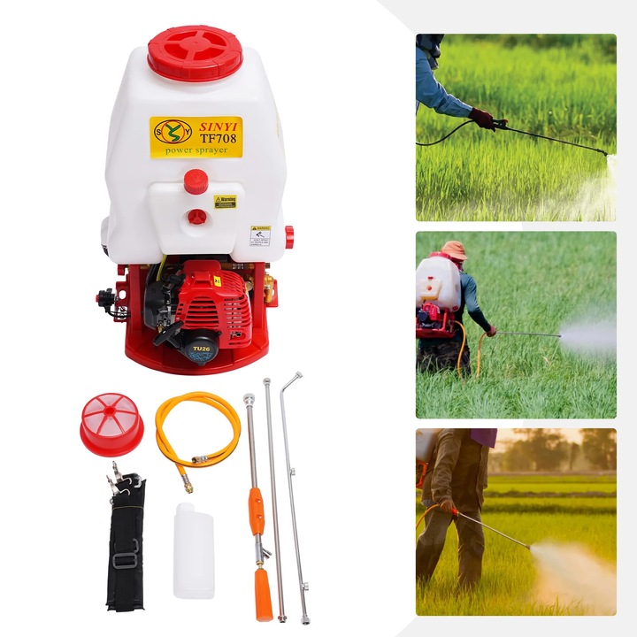 Vermorel, Pulverizator tip rucsac, Capacitate 20 l, Pe benzina, Pentru buruieni, udare si fertilizare, Gradina si ferma