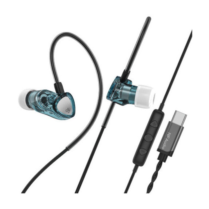 Casti In-Ear, NF ACOUS RA05, USB-C, Ergonomice, Albastru